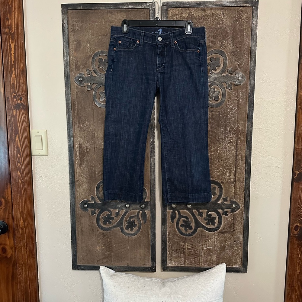 7 For All Mankind Crop Dojo  Bootcut Jeans - size 28